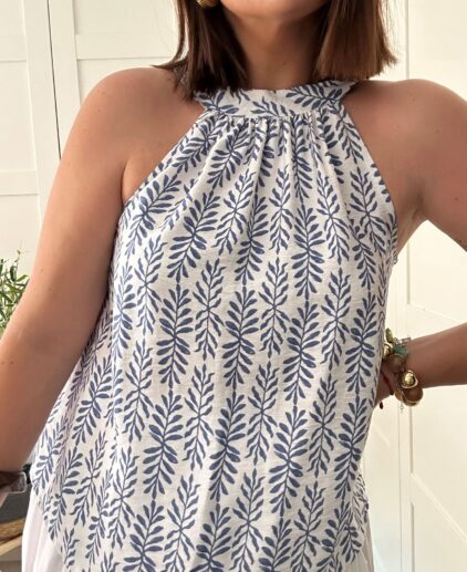 Blusa halter espiga