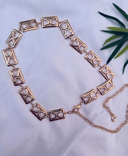 Cinturón chic cadena dorado