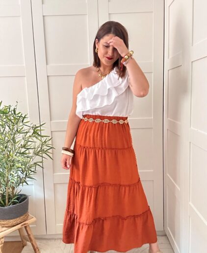 Falda Boho teja