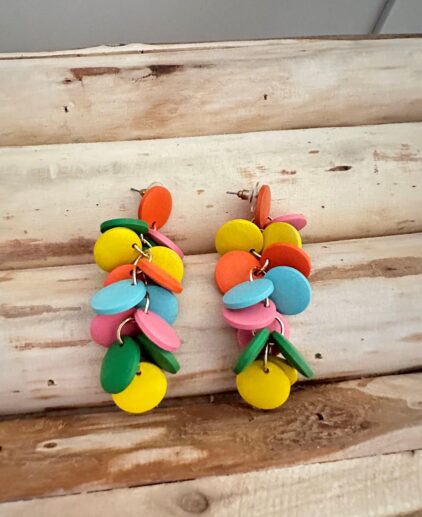 Pendientes largos colores