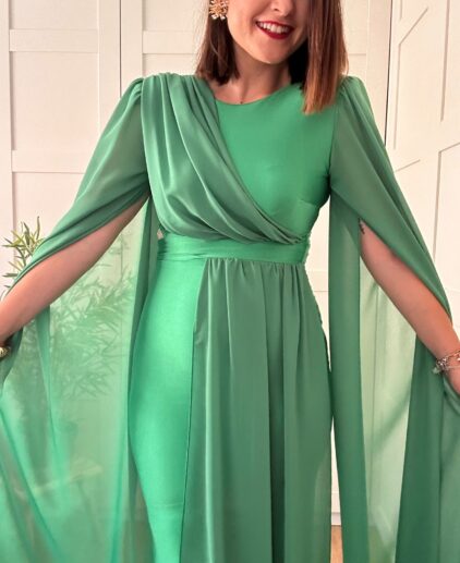 Vestido gasa esmeralda