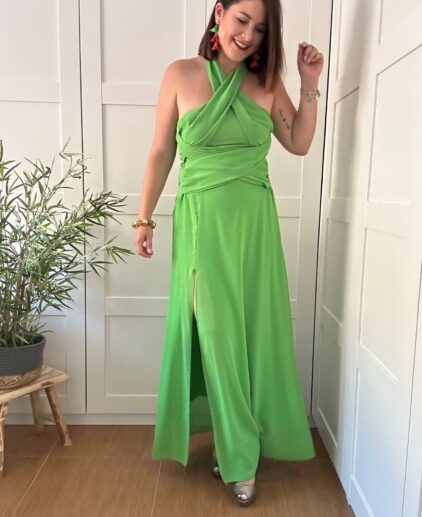 Vestido largo verde