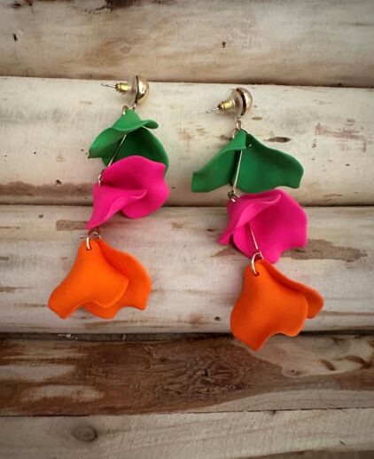 Pendientes flores