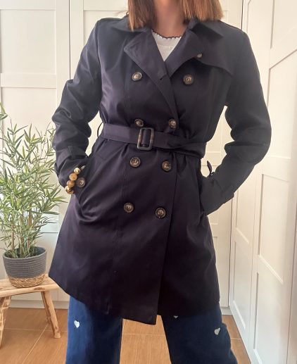 Gabardina azul marino