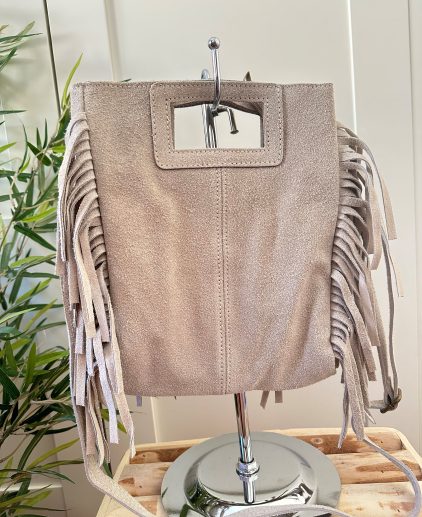 Bolso piel color crudo