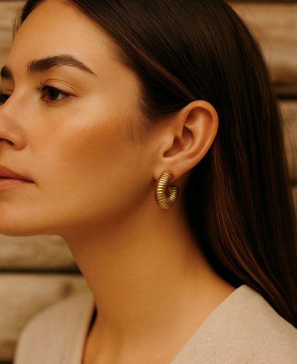 Pendientes aro dorado