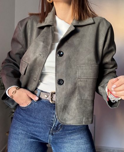 Chaqueta ante verde