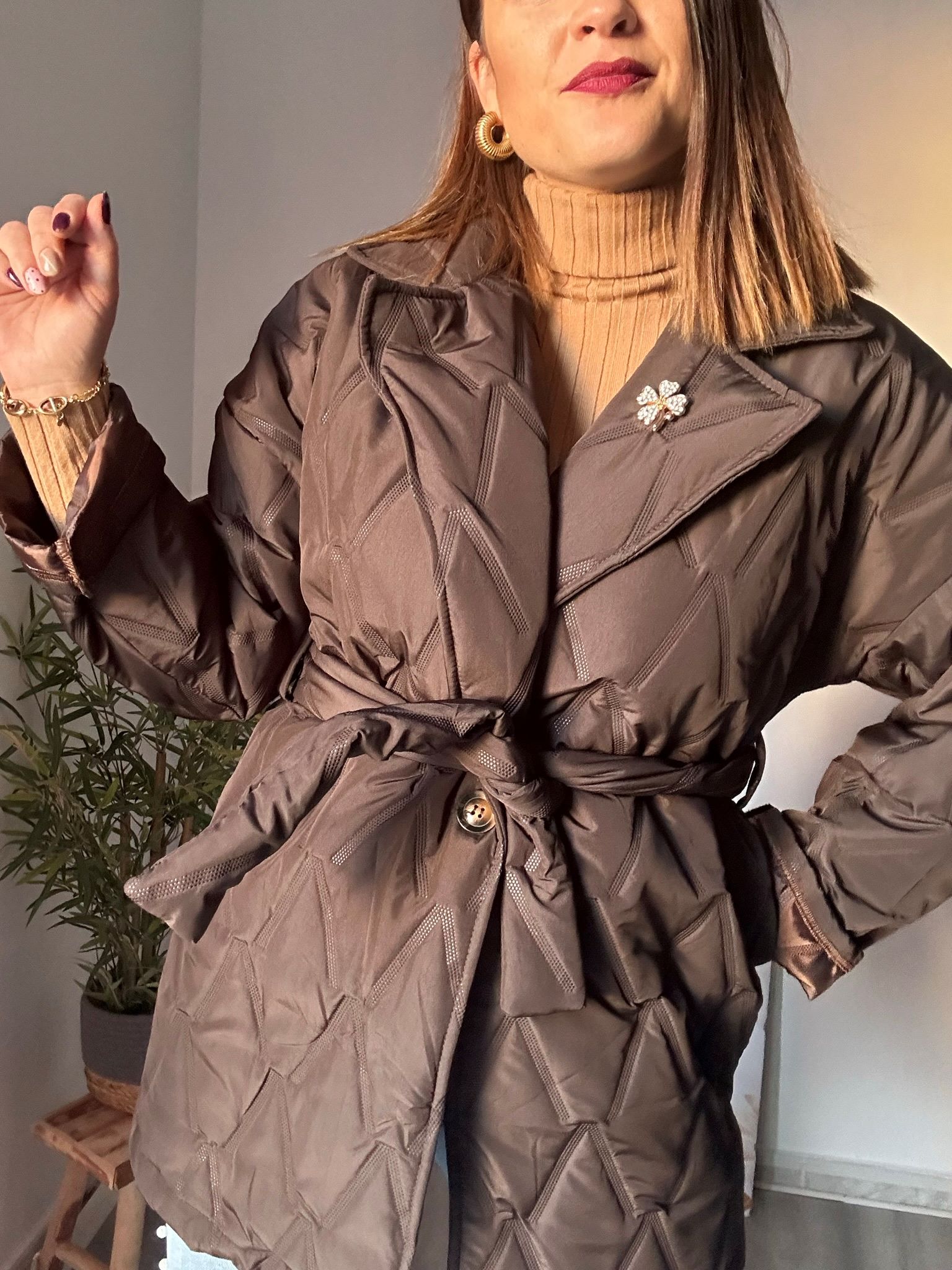 Abrigo guata marrón 4