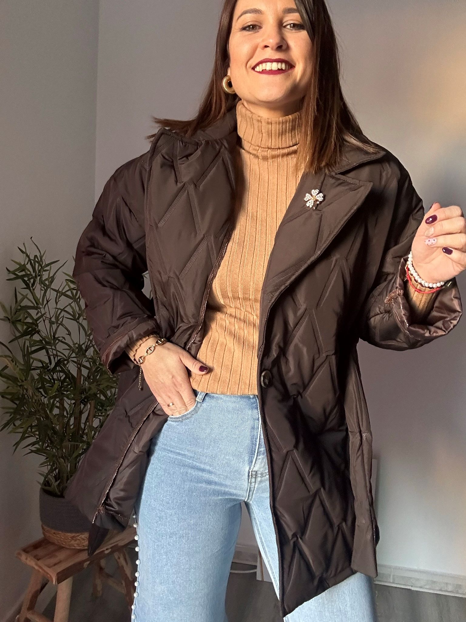 Abrigo guata marrón 5