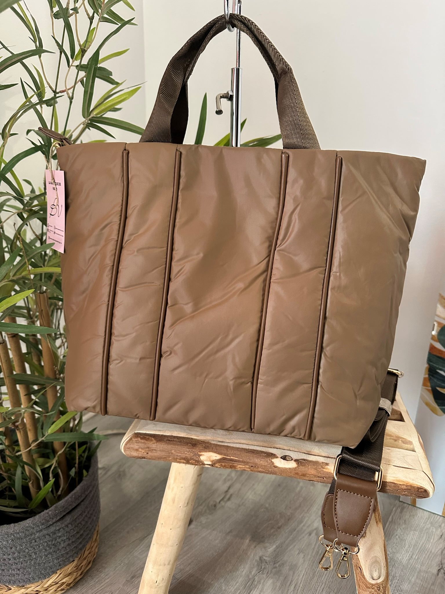 Bolso liso marrón 2