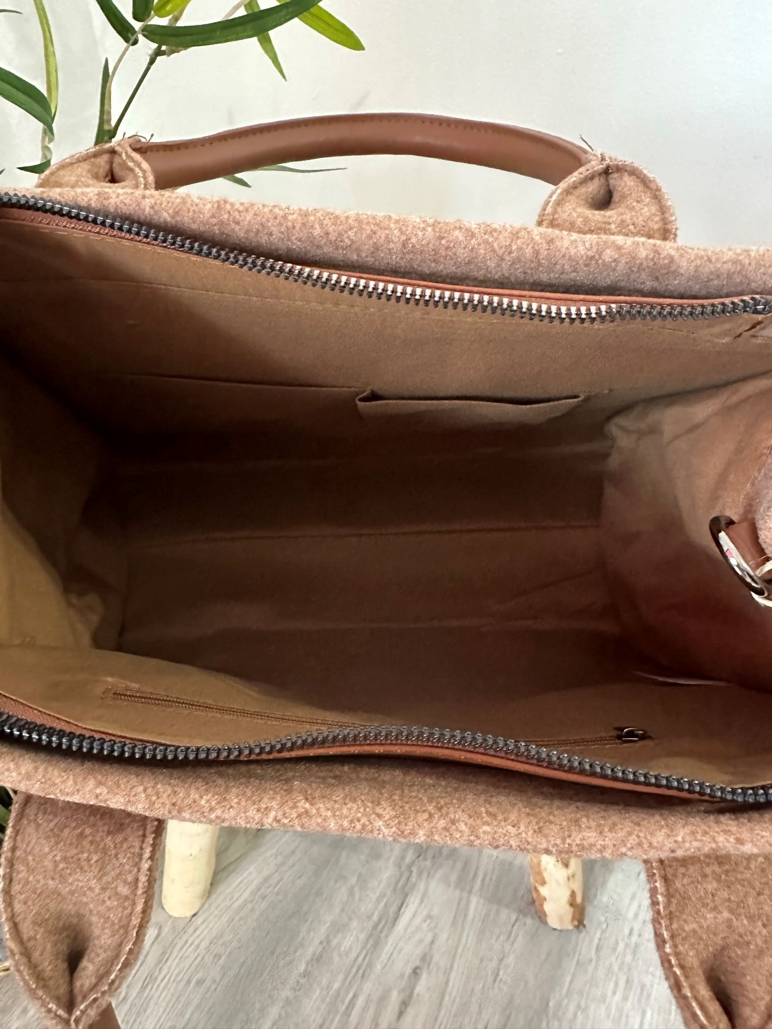 Bolso paño marrón 3