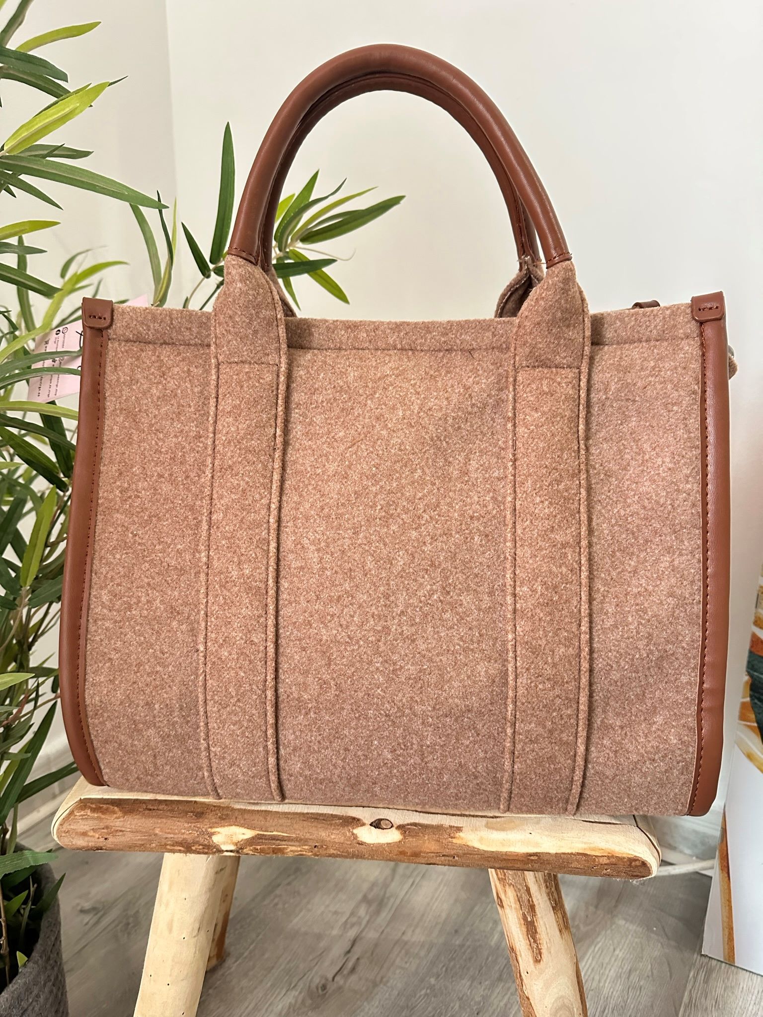 Bolso paño marrón 4