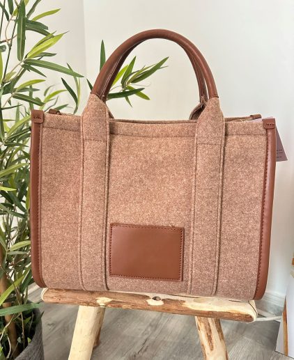 Bolso paño marrón