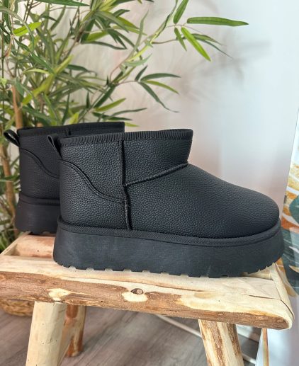 Botín australiano negro polipiel