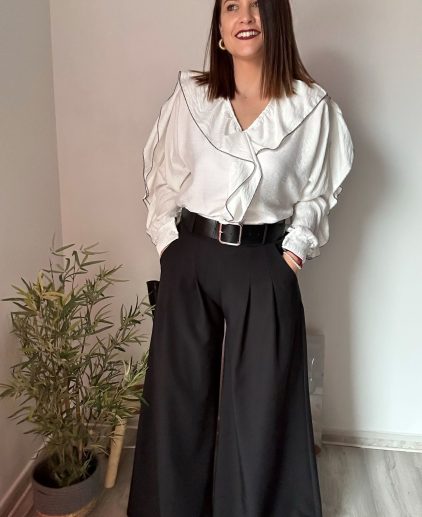 Pantalón pinzas negro