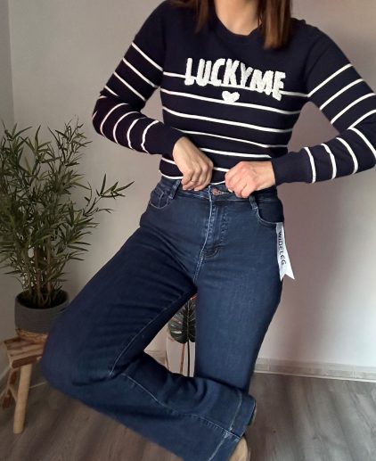 Vaquero wide leg azul inspiración