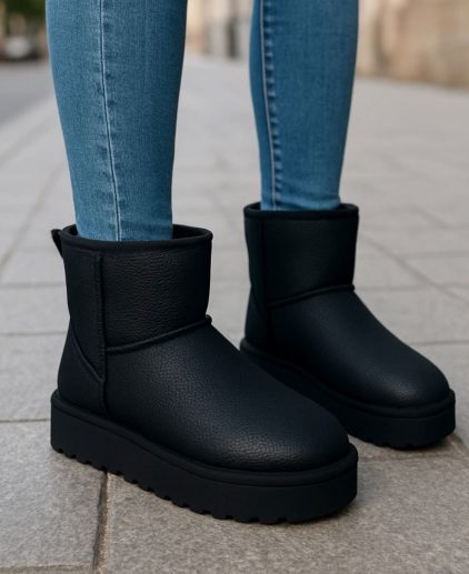 Botín australiano negro polipiel