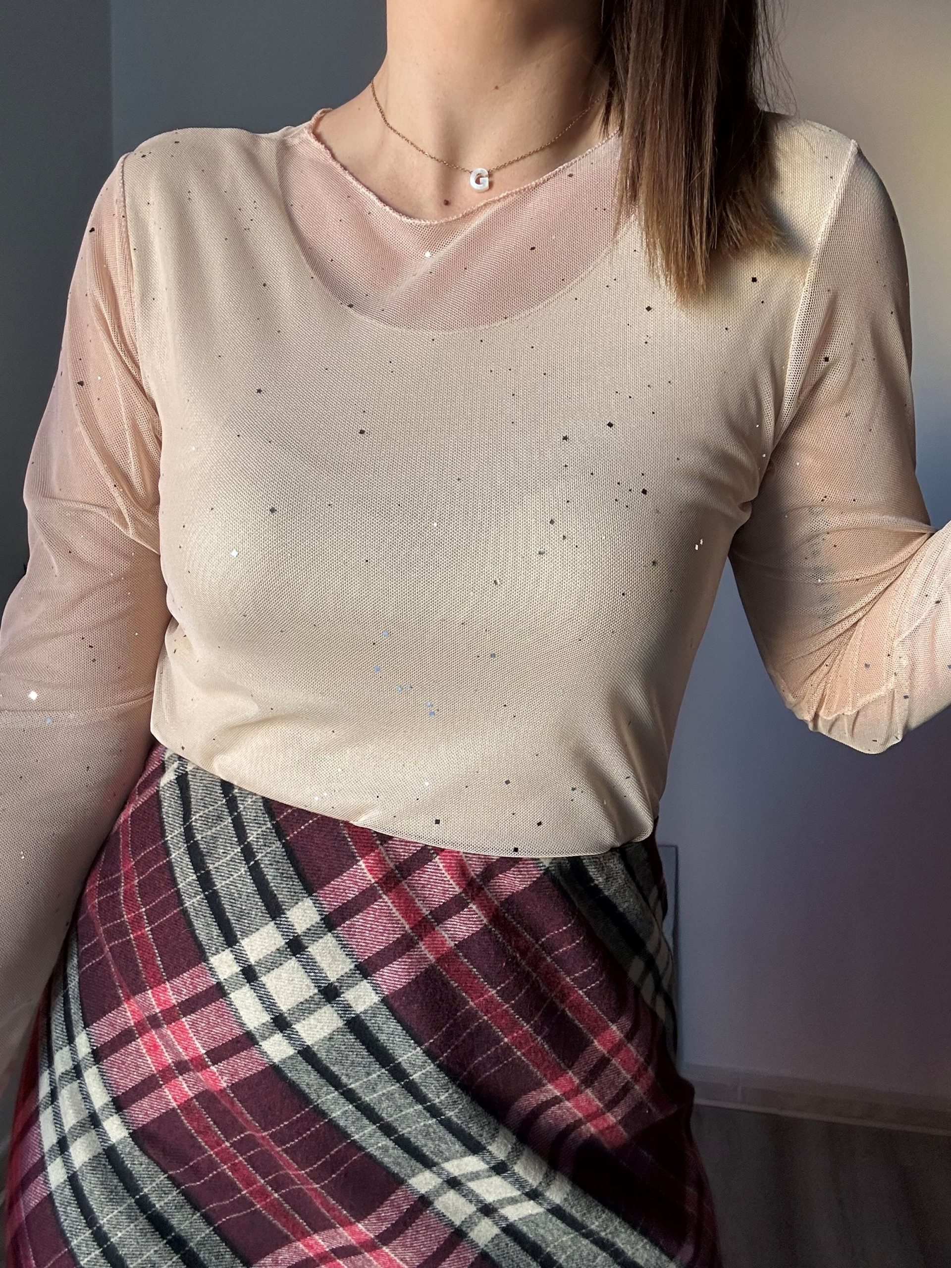 Camiseta tul beige 3