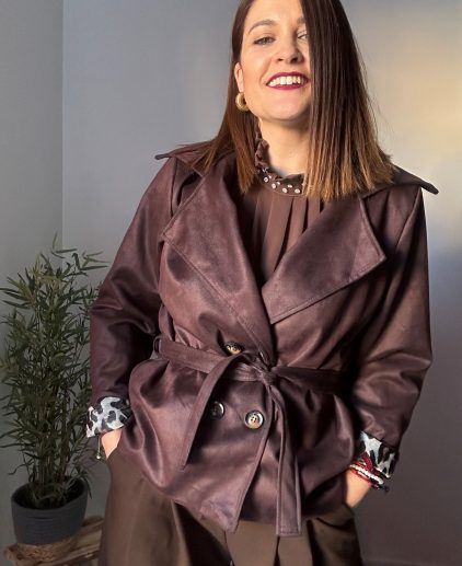 Gabardina ante marrón