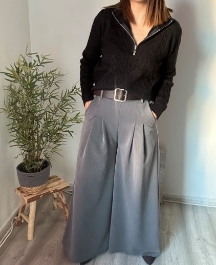 Pantalón palazzo gris