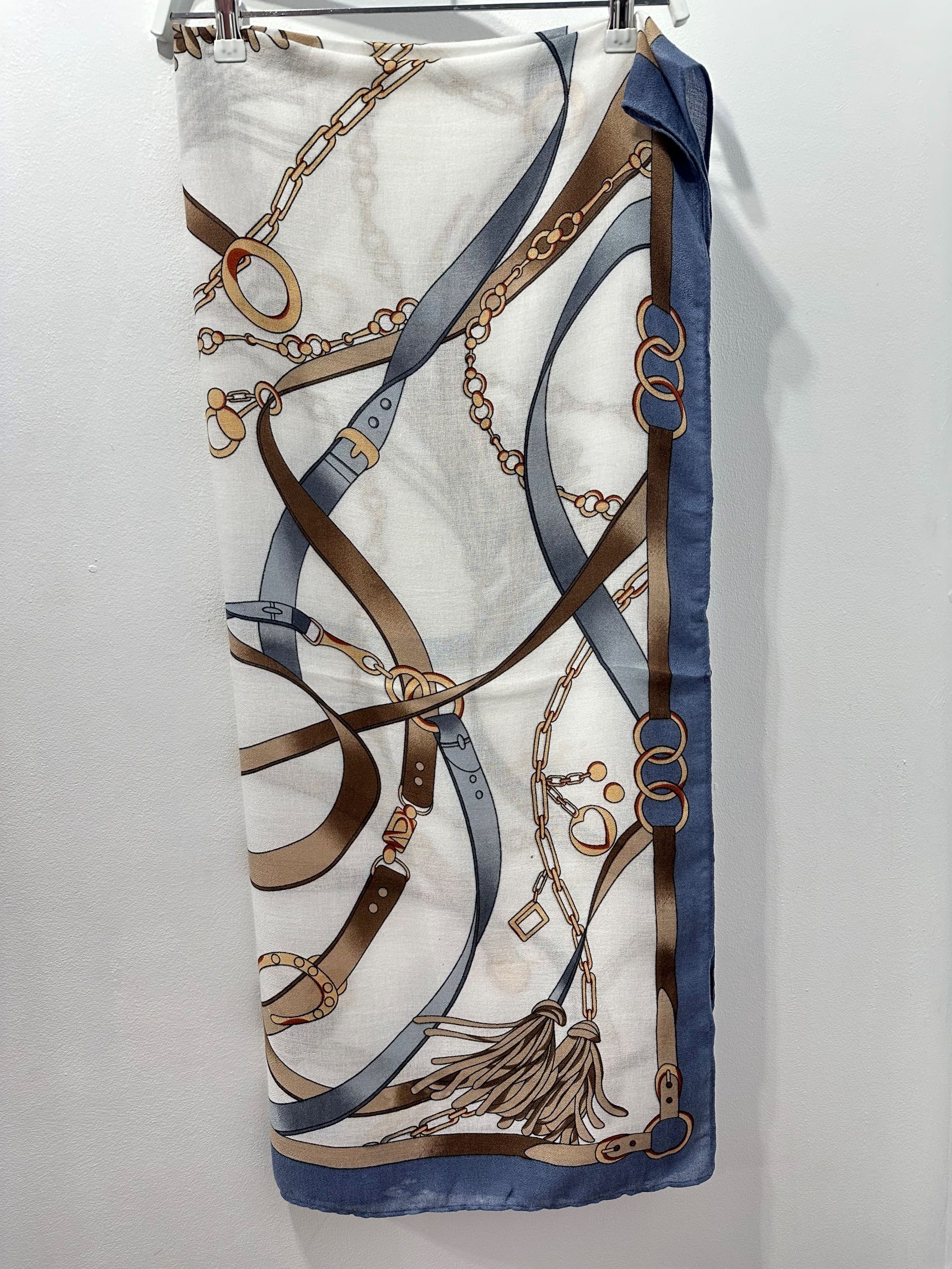 Pashmina cadena blanca 3