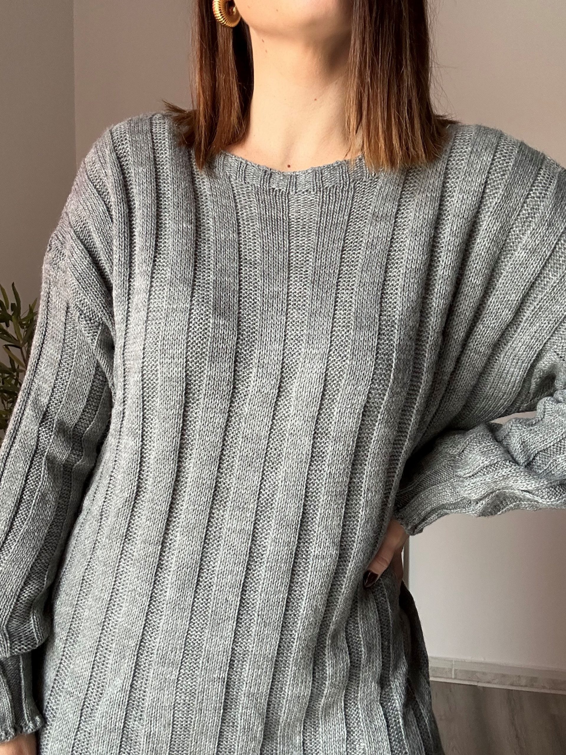 Vestido largo gris 2