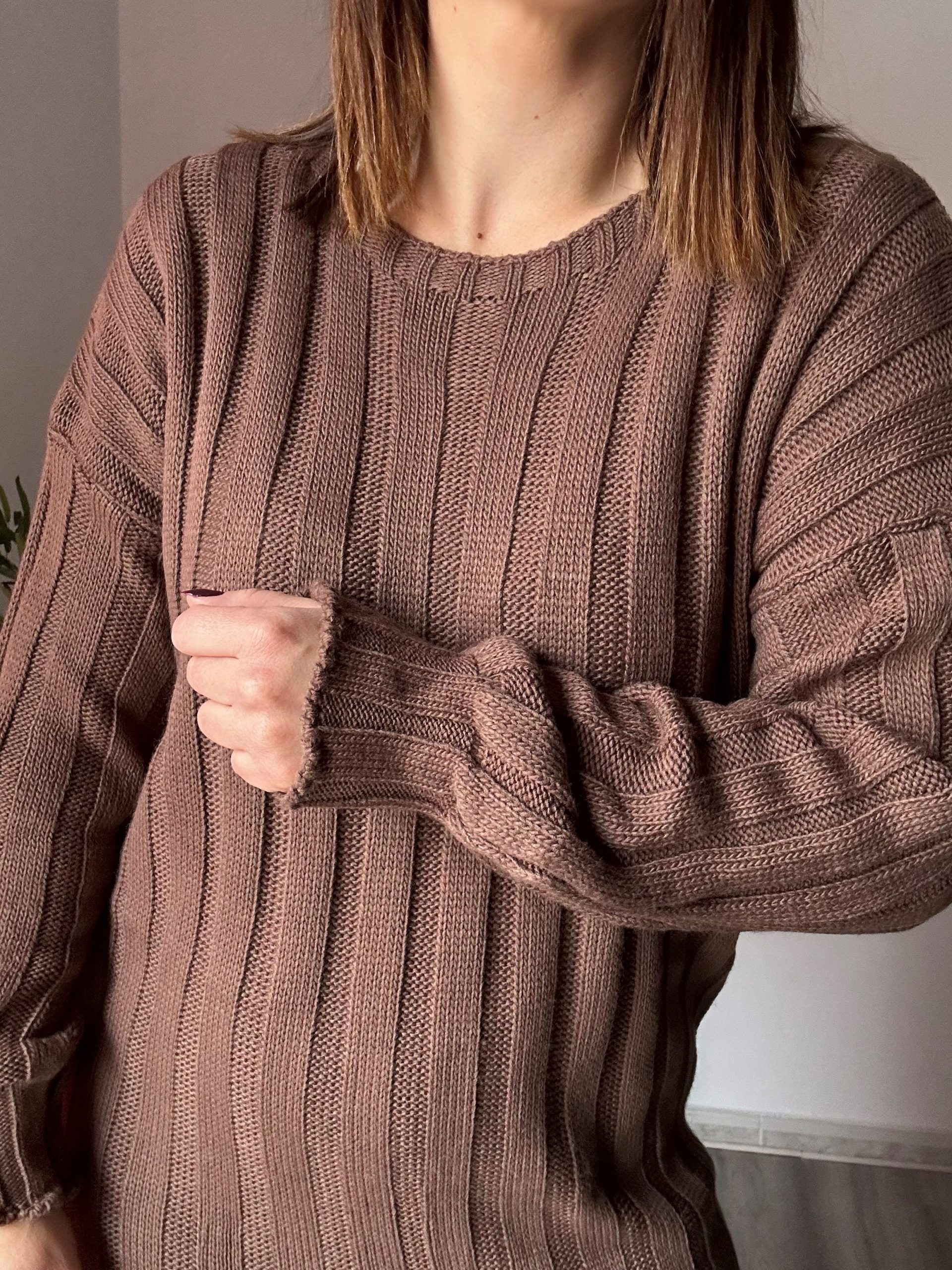 Vestido largo marrón 1