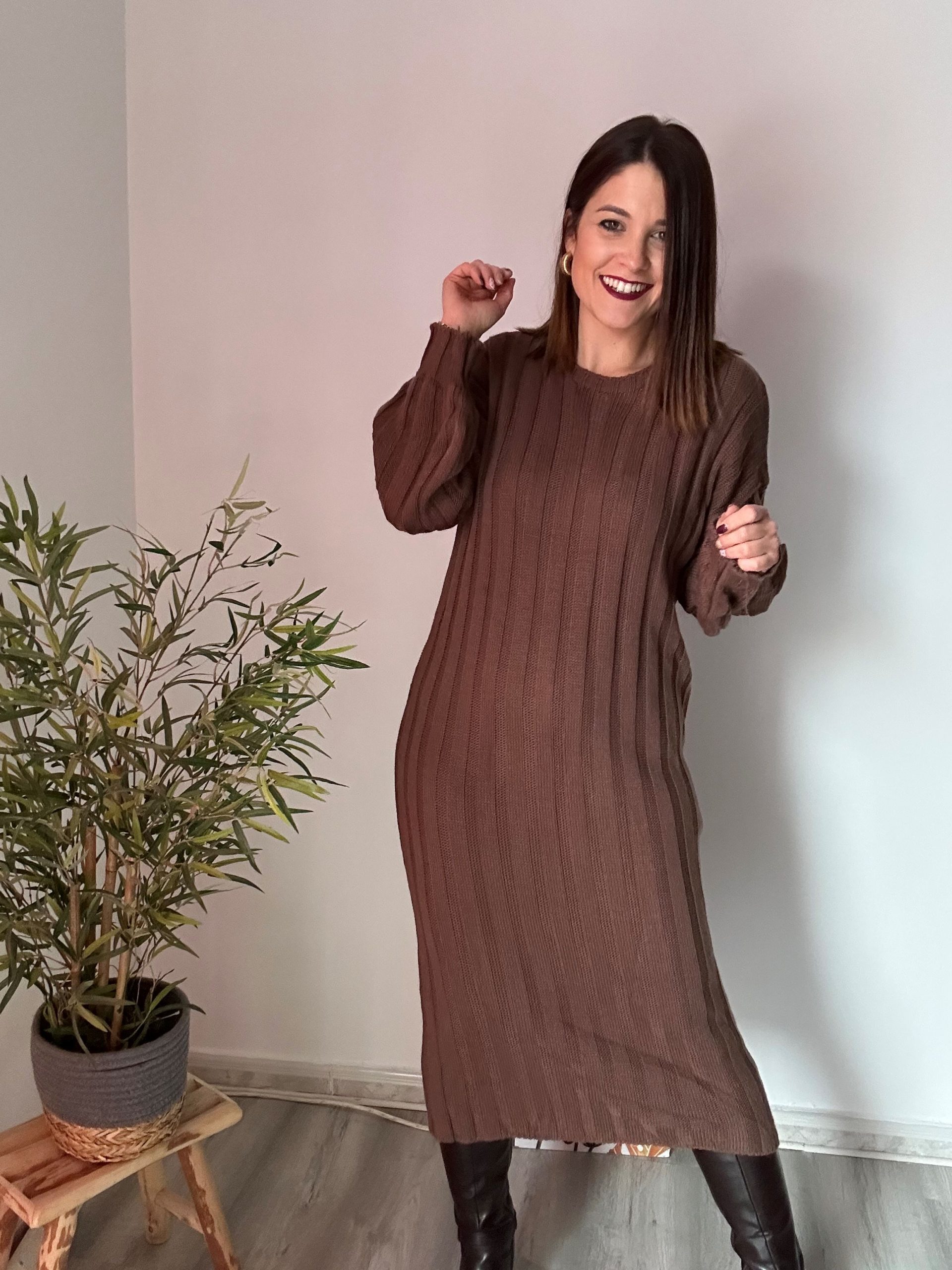 Vestido largo marrón 3