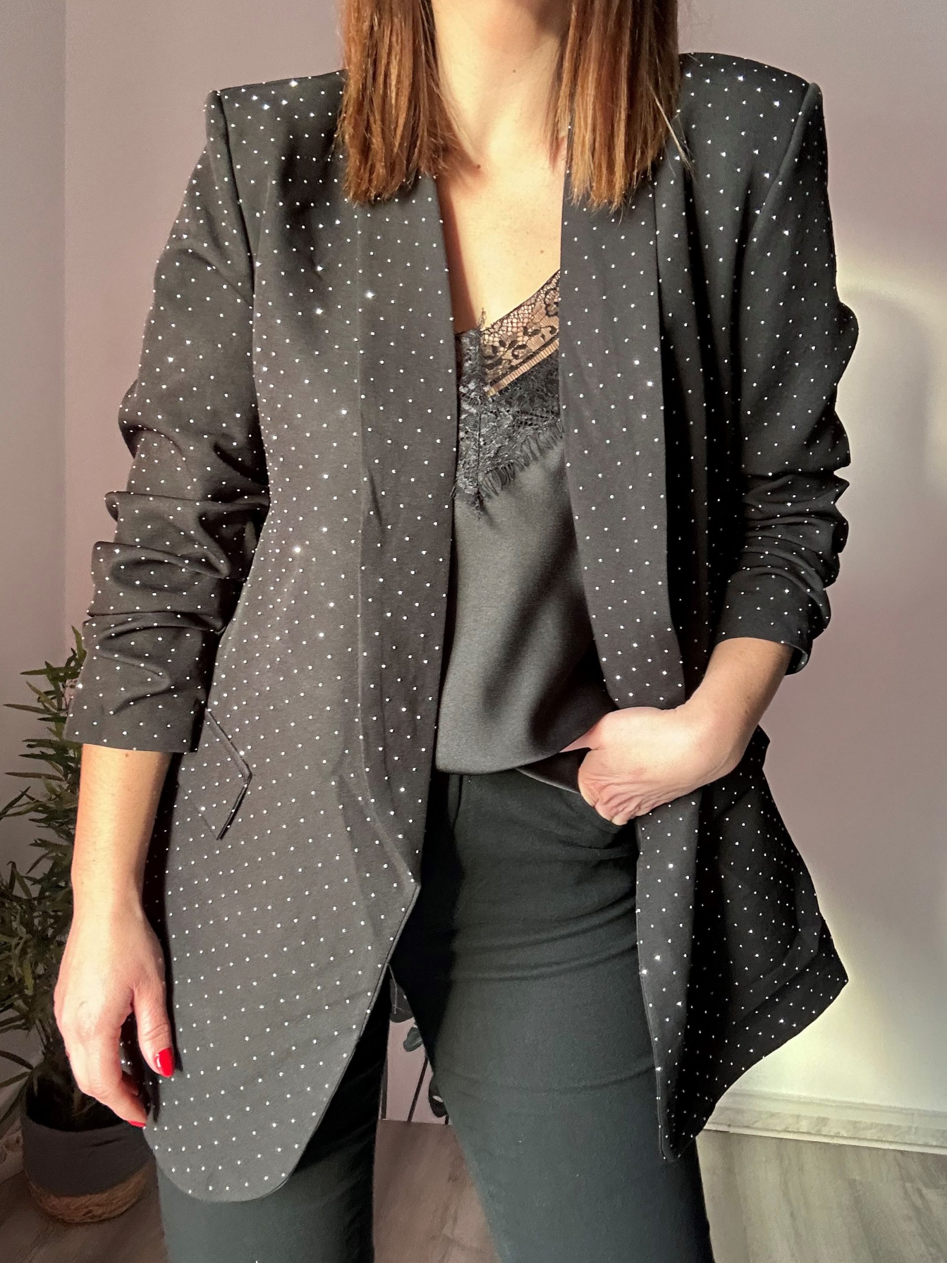 Blazer brilli negra 1