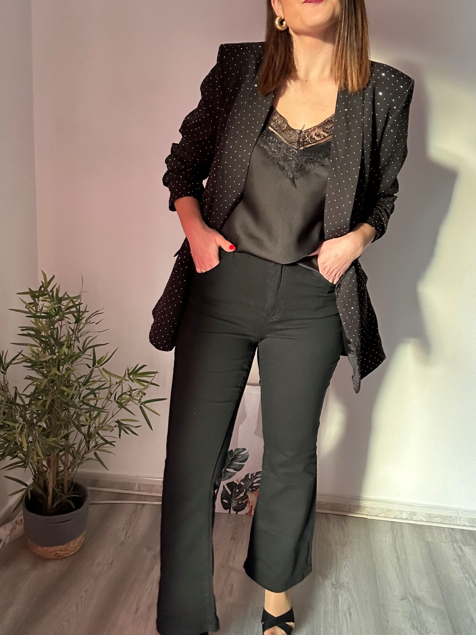 Blazer brilli negra 2