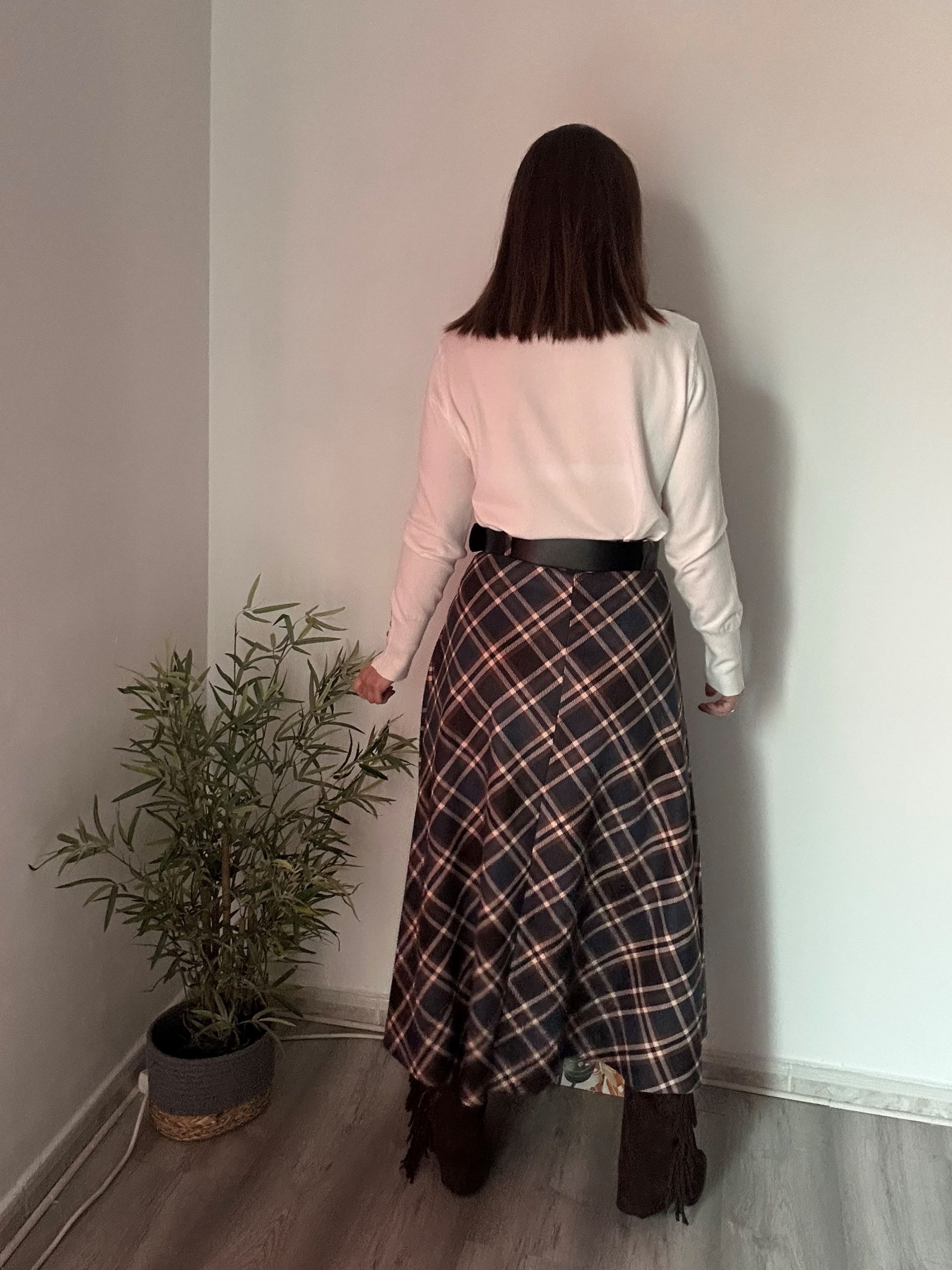 Falda cuadros azul marino 3
