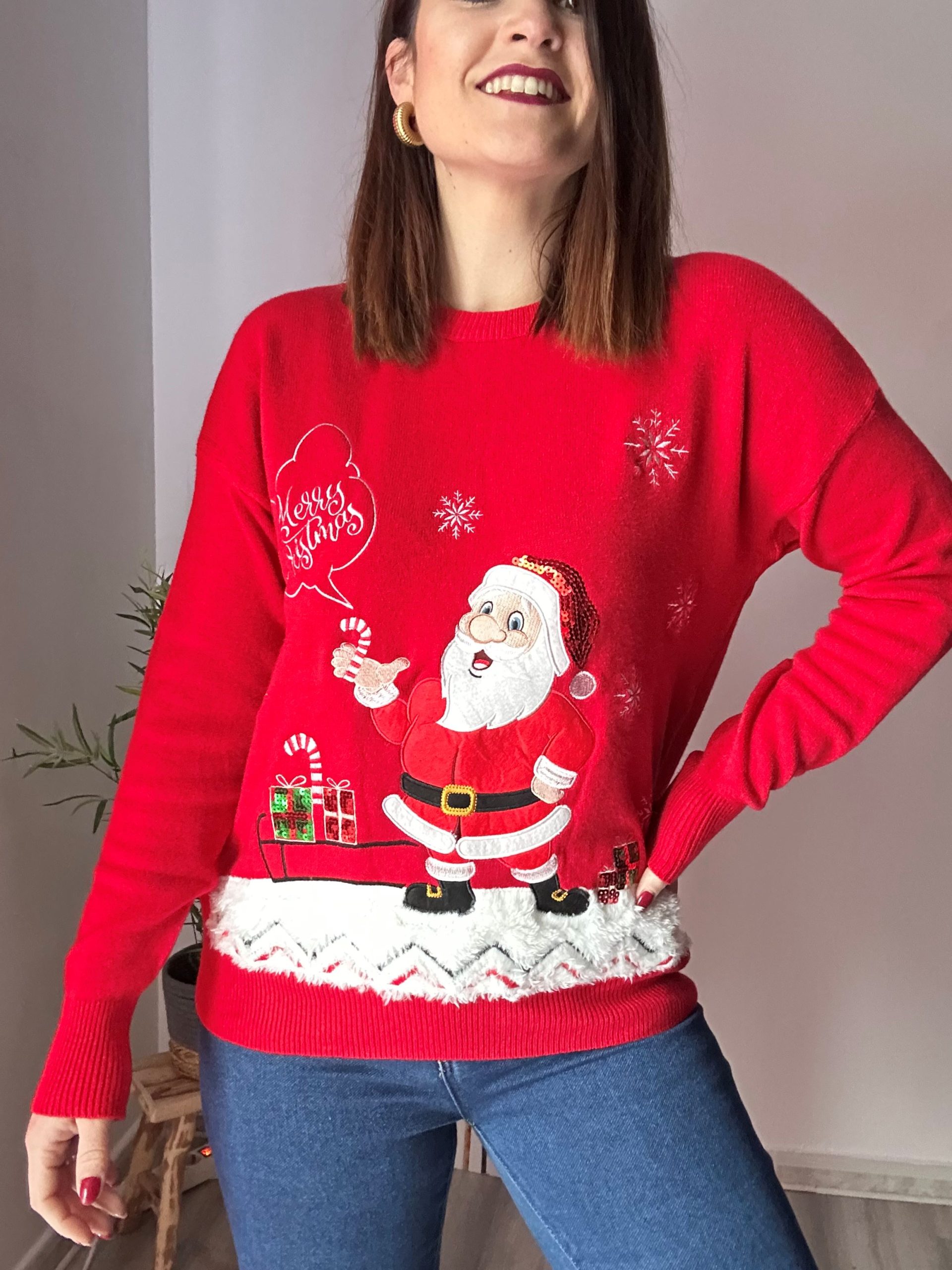 Jersey Papá Noel lentejuelas 1