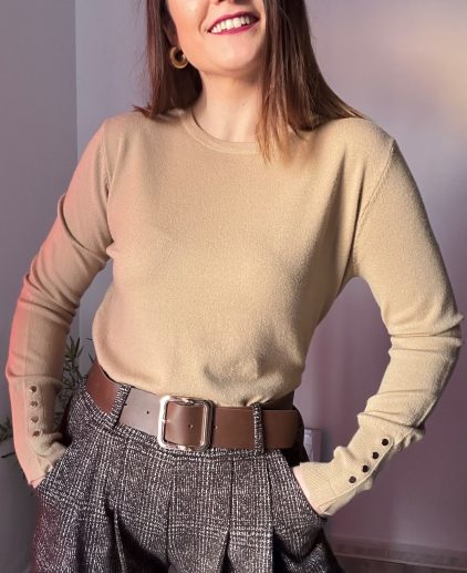 Jersey básico camel