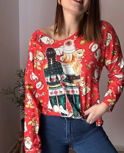 Suéter navideño talla amplia