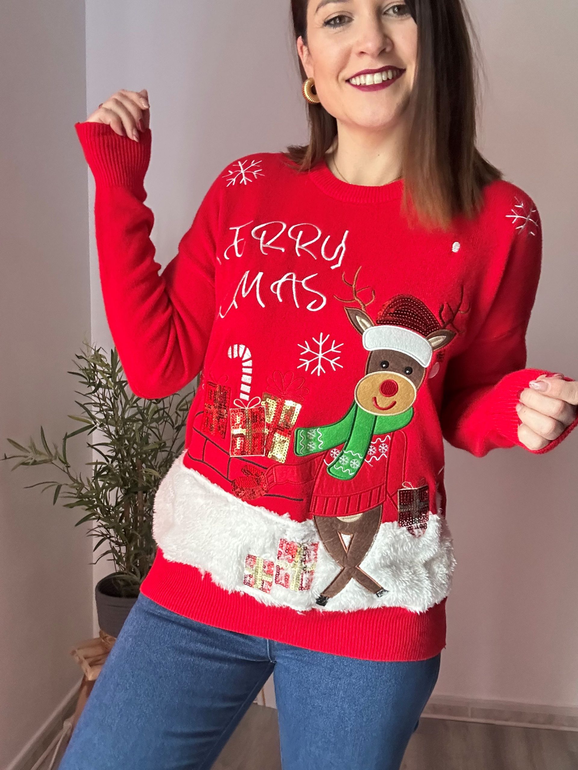 Jersey reno lentejuelas 1