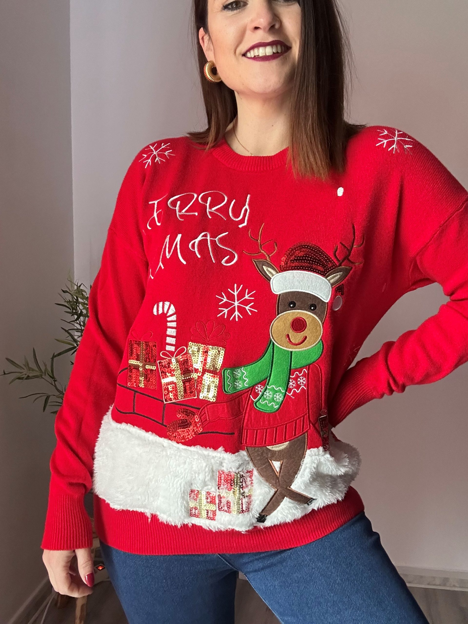 Jersey reno lentejuelas 3