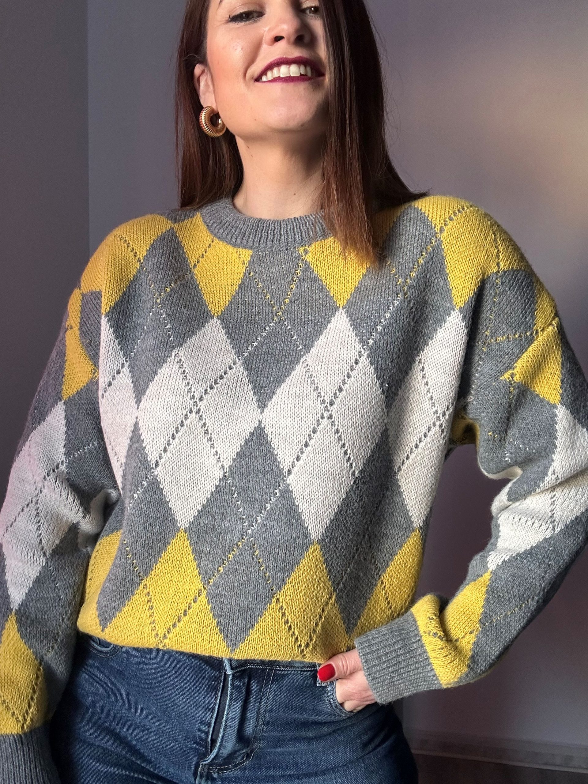 Jersey rombos amarillo 3