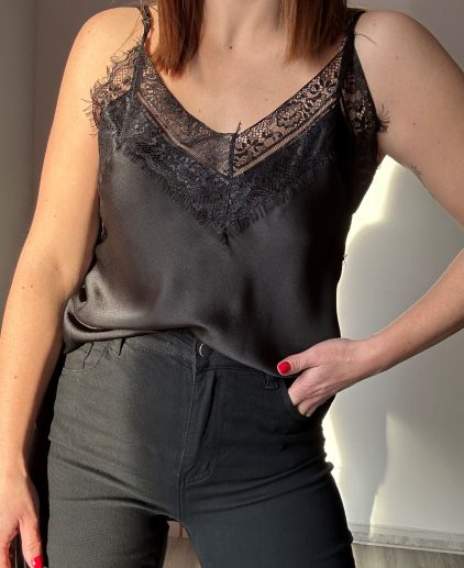 Lencero negro encaje