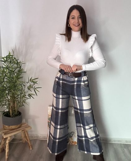 Pantalón cuadros azul