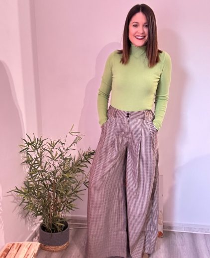 Pantalón palazzo cuadros