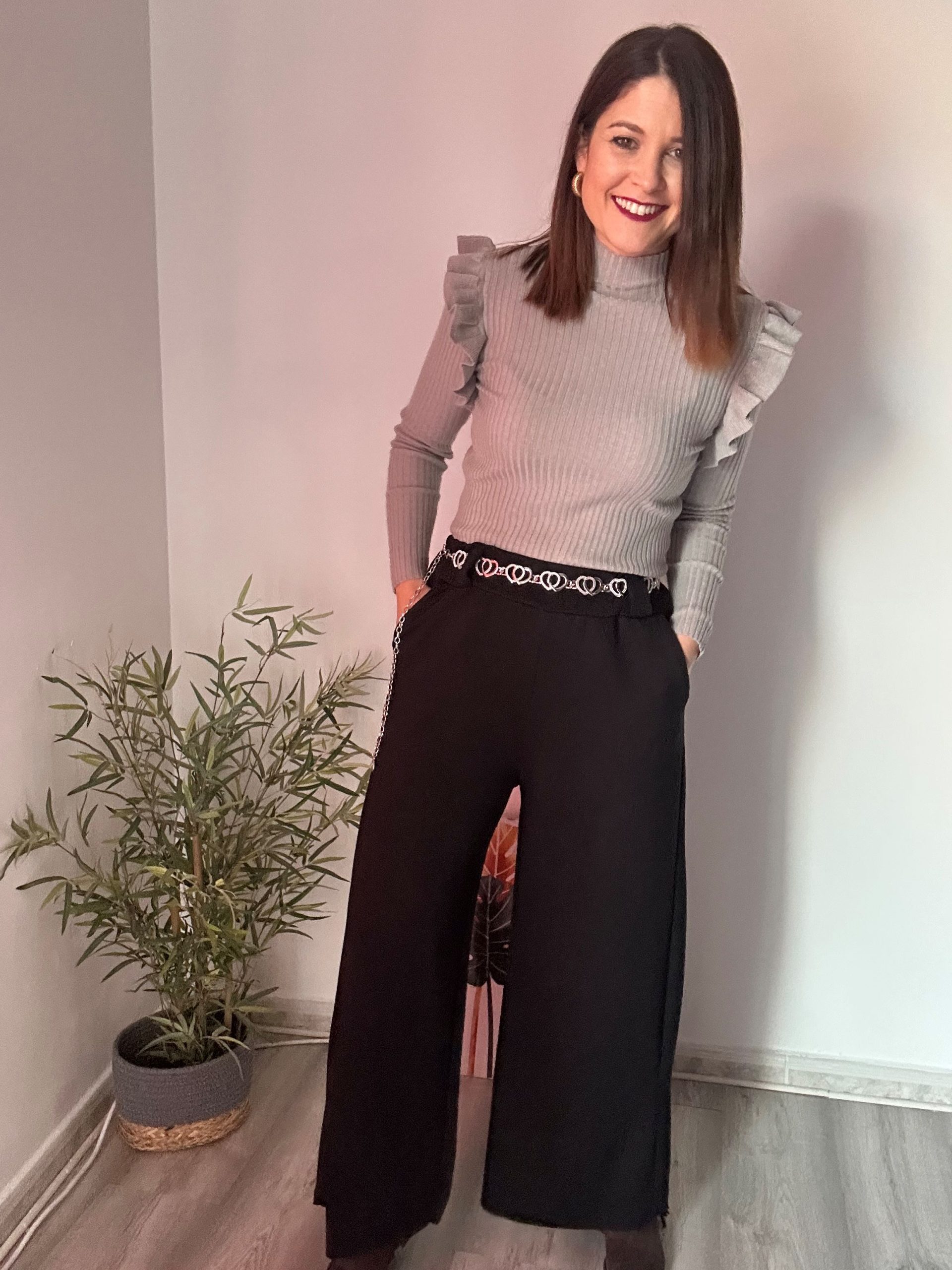 Pantalón vestir negro 1