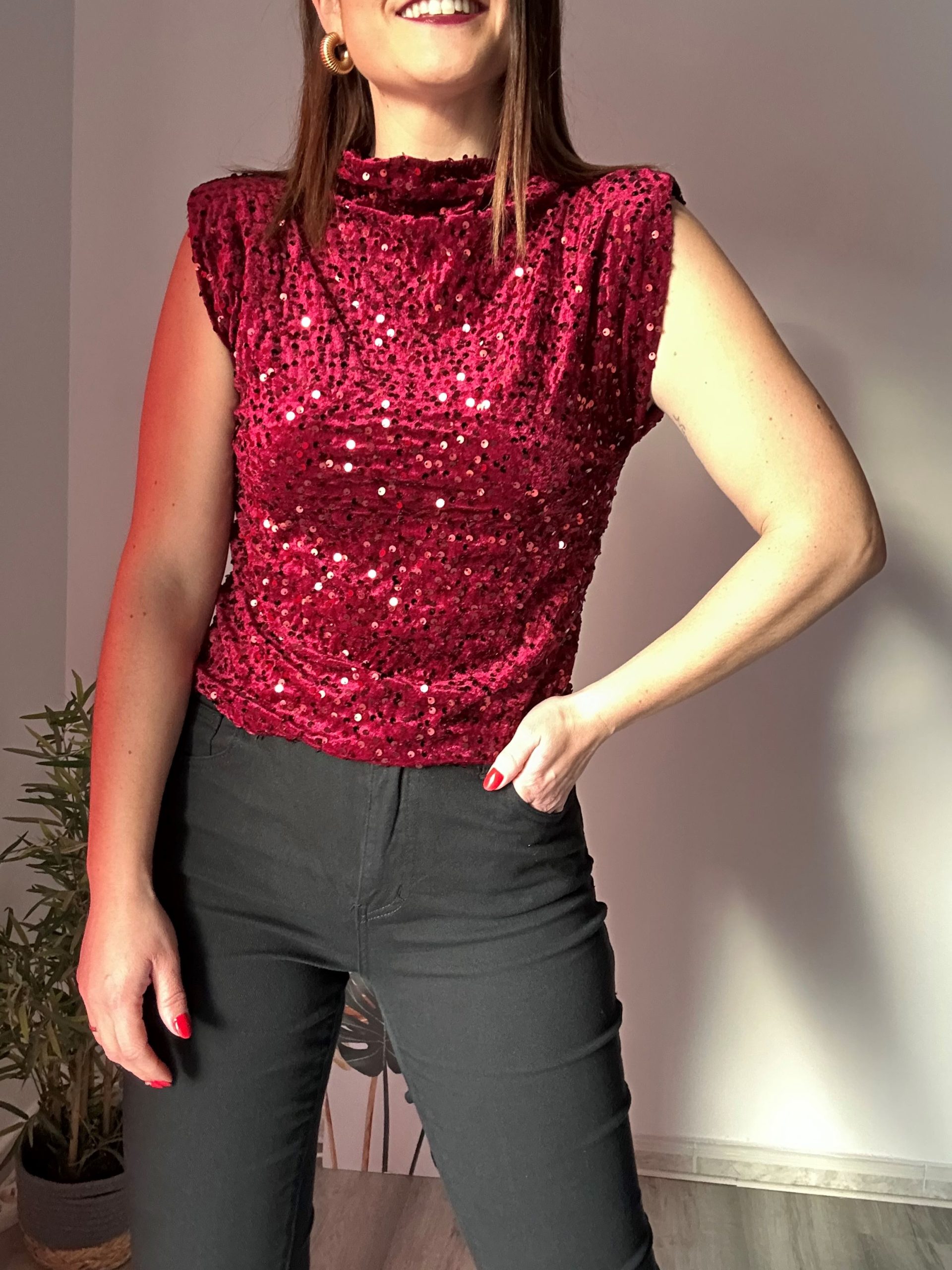 Top terciopelo burdeos 2