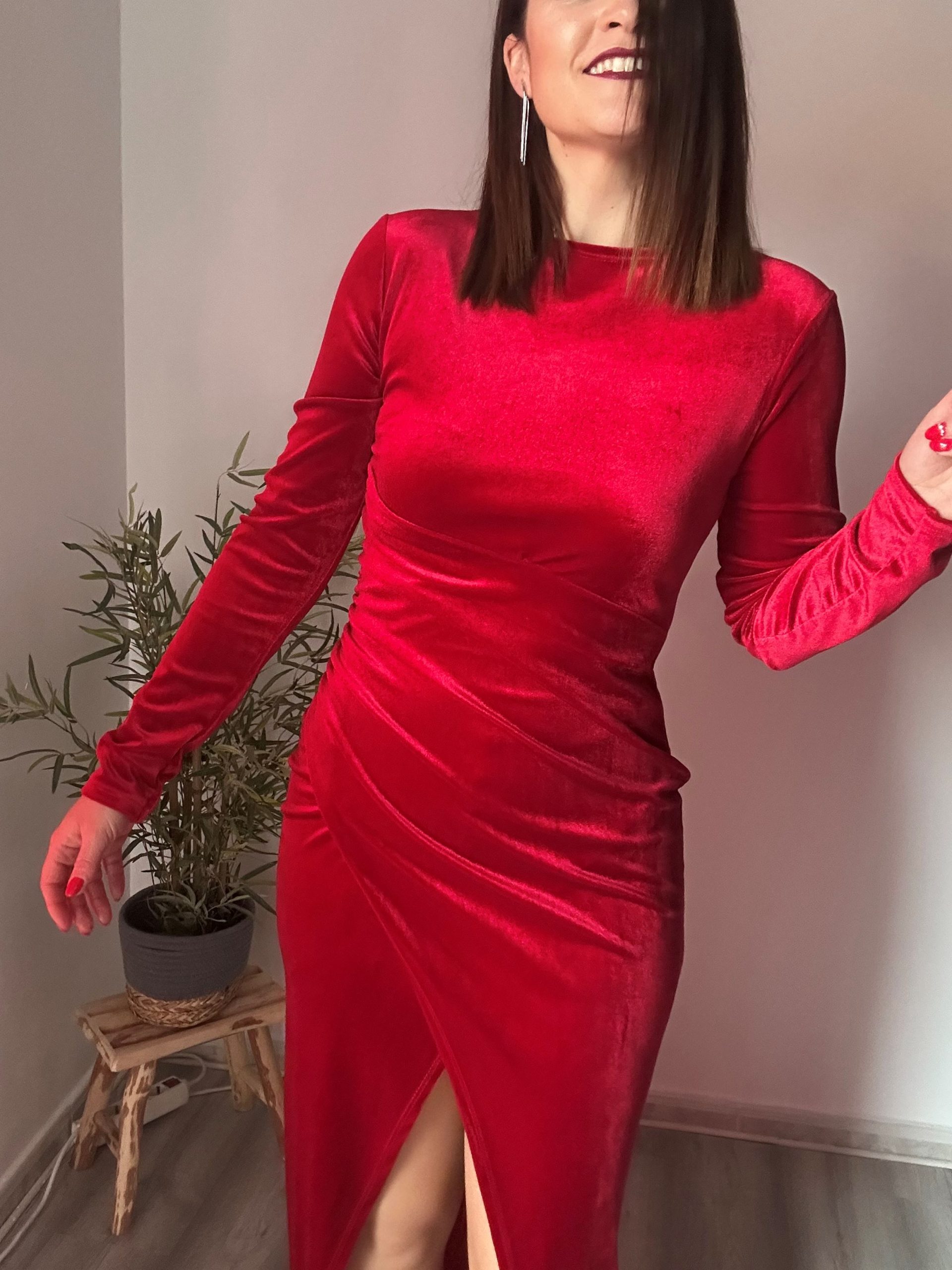 Vestido rojo terciopelo 2