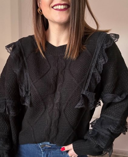 Jersey negro encaje