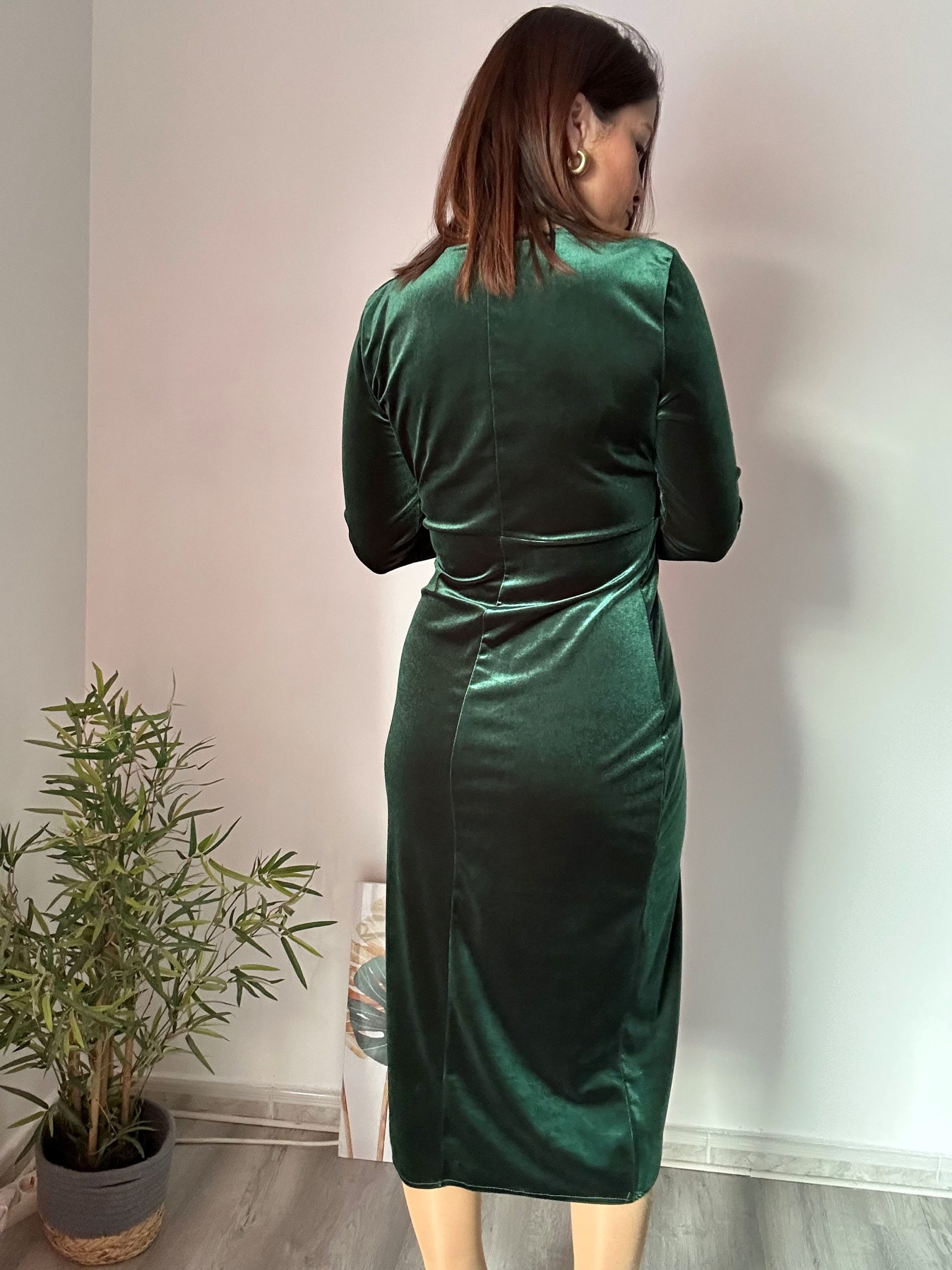 vestido verde terciopelo 2