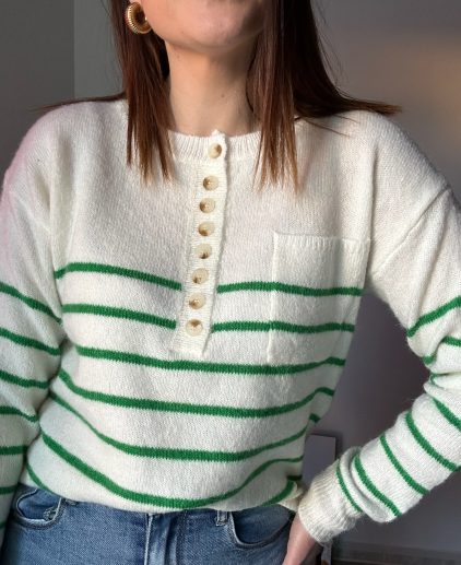 Jersey perlado rayas verdes