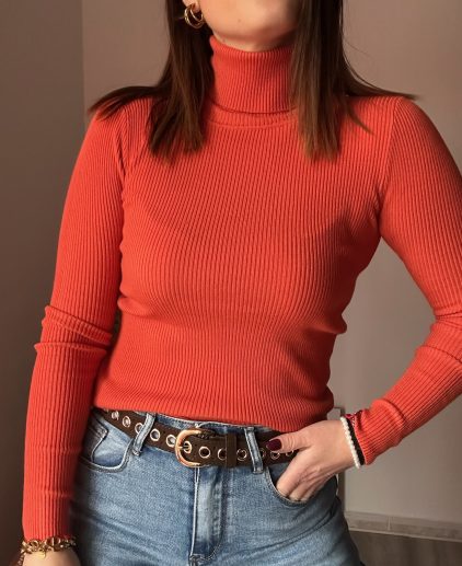 Jersey canalé naranja