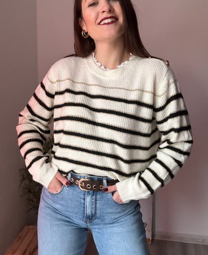 Jersey rayas puntilla