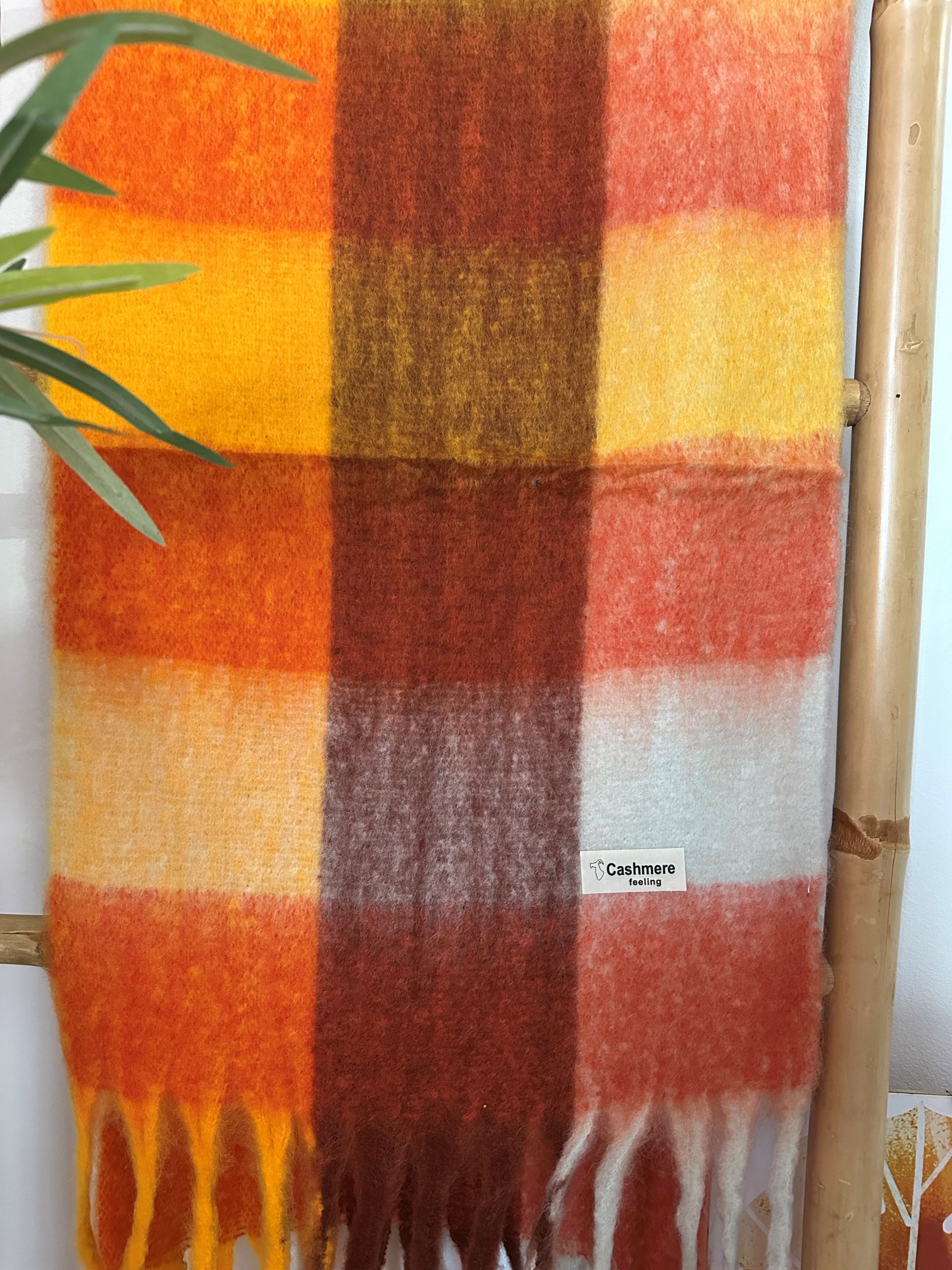 bufandada cuadros mujer naranja 4