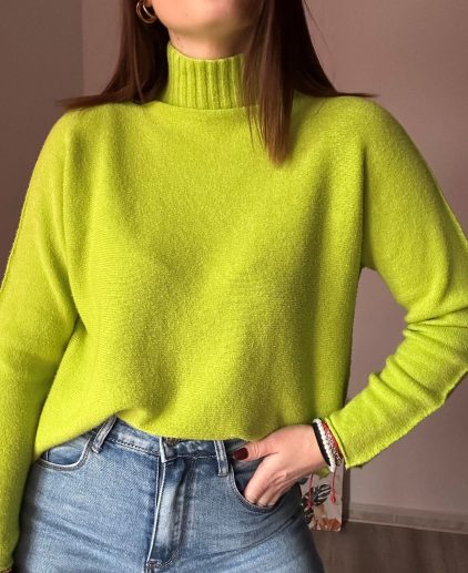 Jersey cuello verde pistacho